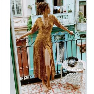 Faithfull the Brand Dresses - Chiara Dot Print Wrap Dress Faithfull the Brand Dresses - Chiara Dot Print Wrap Dress